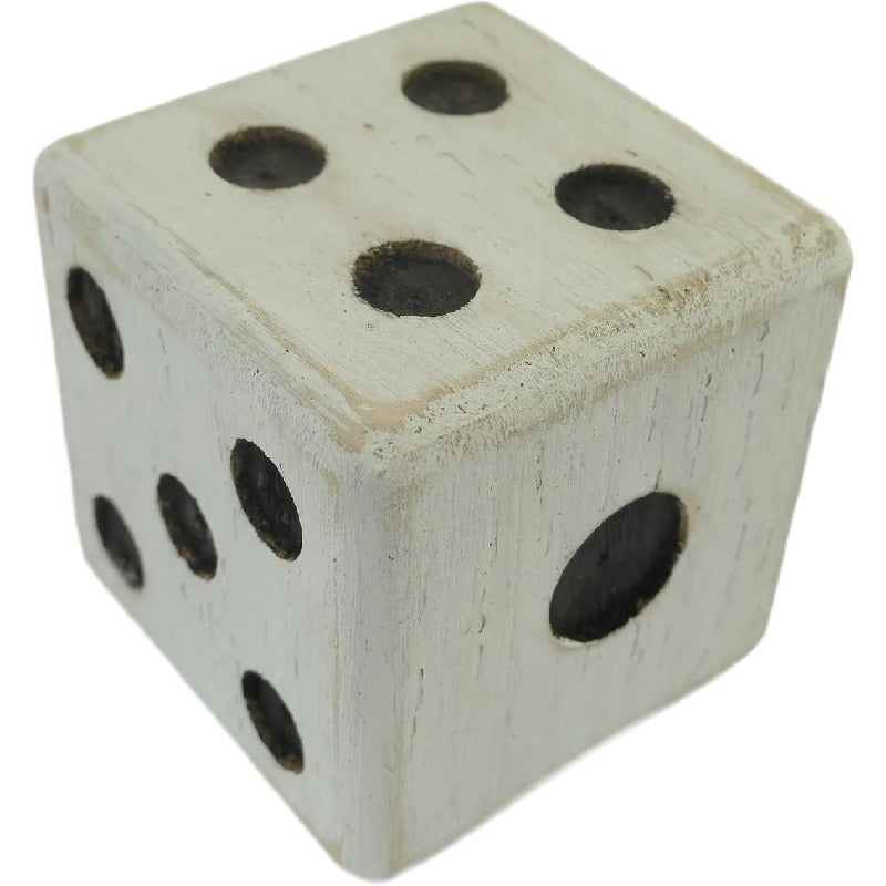 Whitewash Square Dice 10cm - Image 3