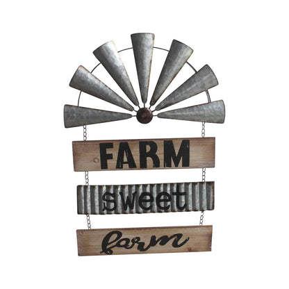 Farm Sweet Farm Windmill Wall Art 72cm - Image 2