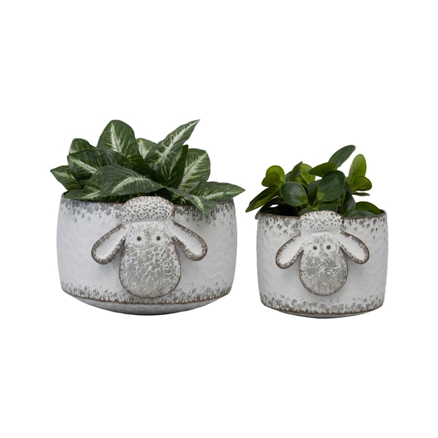 Set 2 Sheep Wall hanging Planters 219cm