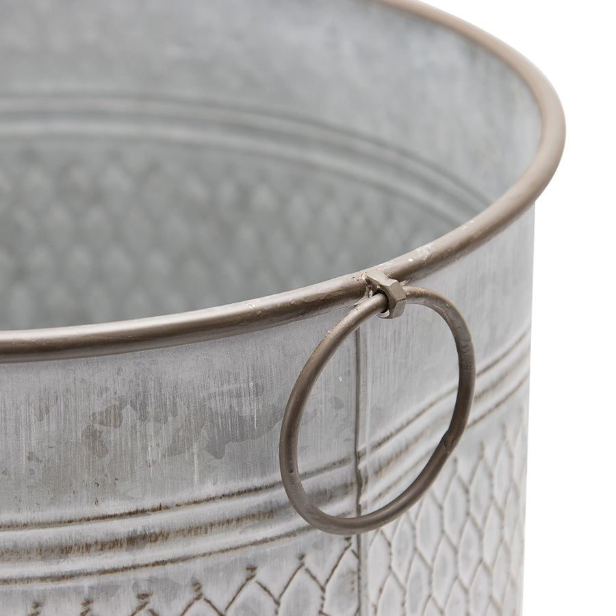 Set 2 Chicken Wire Look Storage Buckets / Planters 34cm, 28cm - Image 4