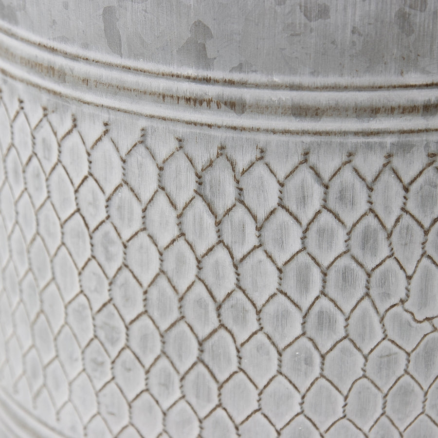 Set 2 Chicken Wire Look Storage Buckets / Planters 34cm, 28cm - Image 3