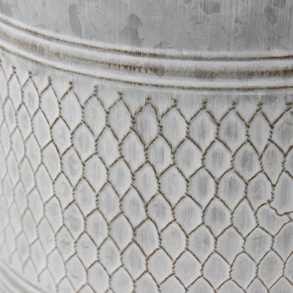 Set 2 Chicken Wire Look Storage Buckets / Planters 34cm, 28cm - Image 3