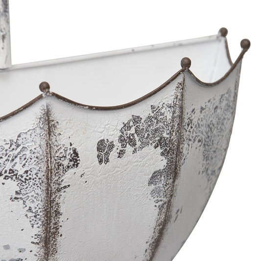 Set 2 Distressed Umbrella Wall Planters 45cm - Image 2