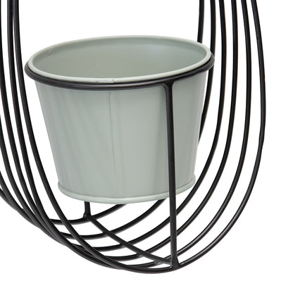 Contemporary Hanging Orb w Pot & Chain Planter 30cm - Image 3