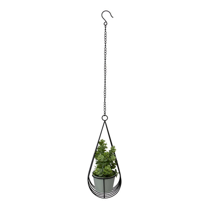 Contemporary Hanging Cradle w Pot & Chain Planter 35cm