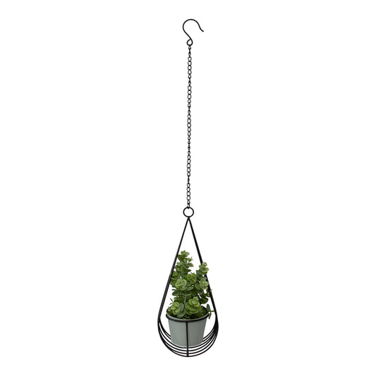 Contemporary Hanging Cradle w Pot & Chain Planter 35cm