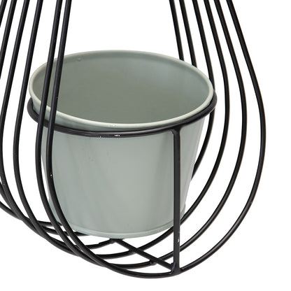 Contemporary Hanging Cradle w Pot & Chain Planter 35cm - Image 5