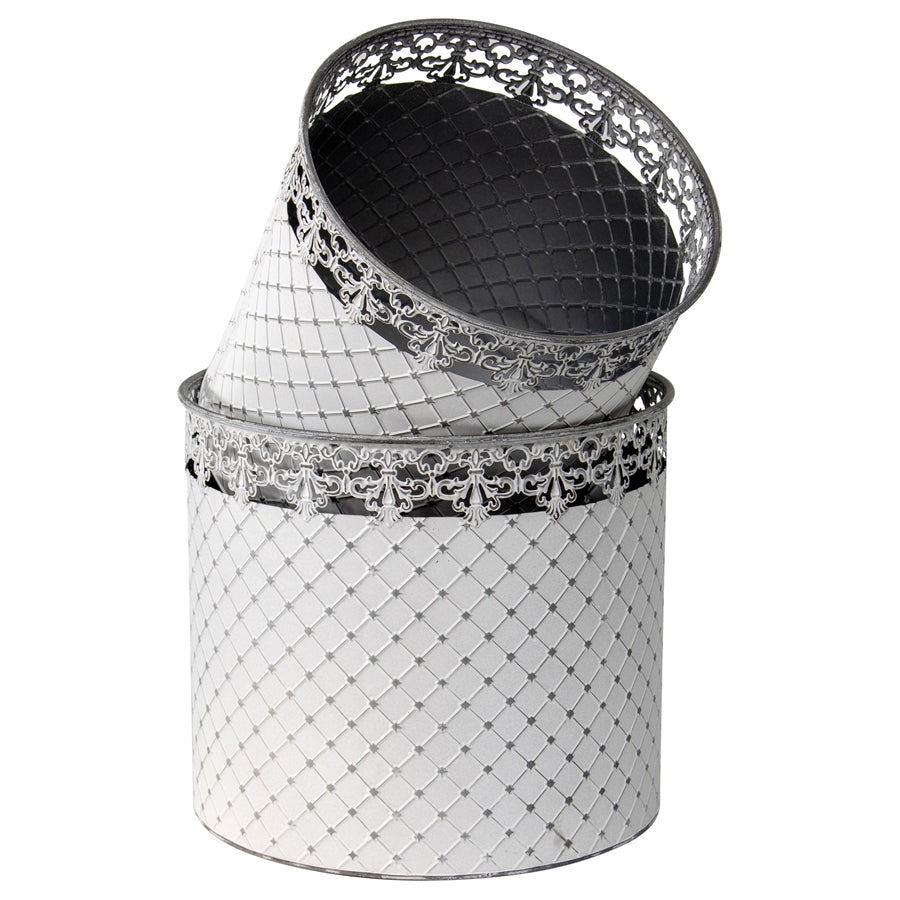 Set 2 French Country Round Planter / Storage 32cm - Image 4