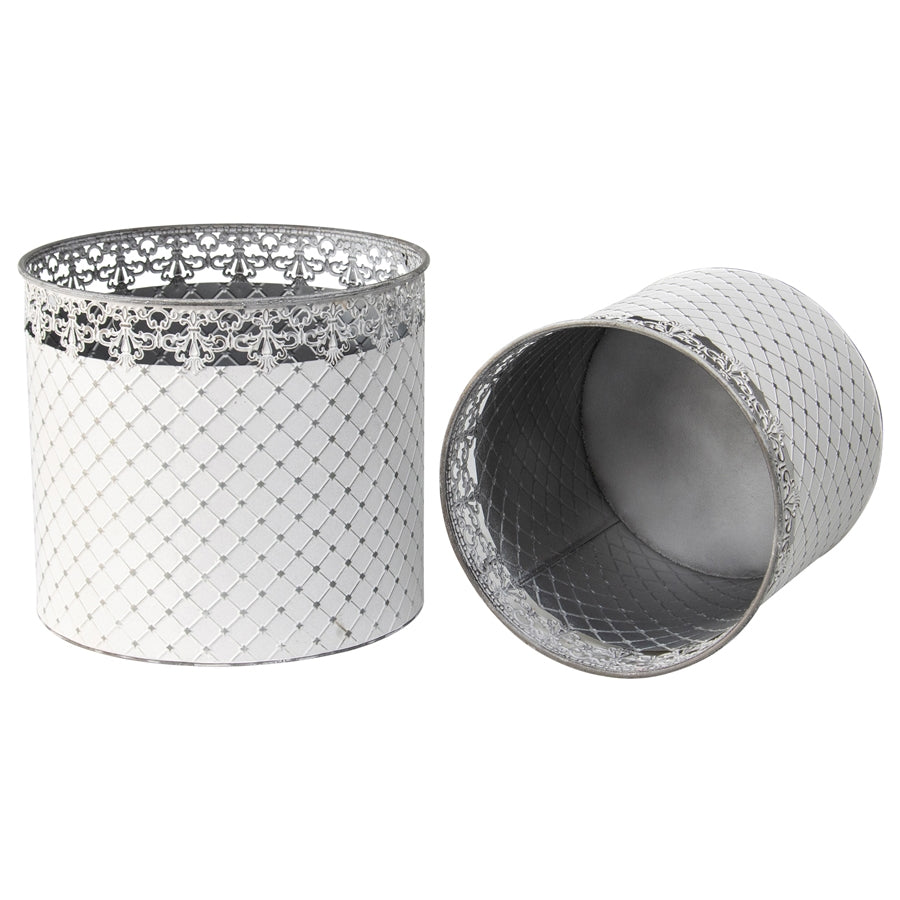 Set 2 French Country Round Planter / Storage 32cm - Image 2
