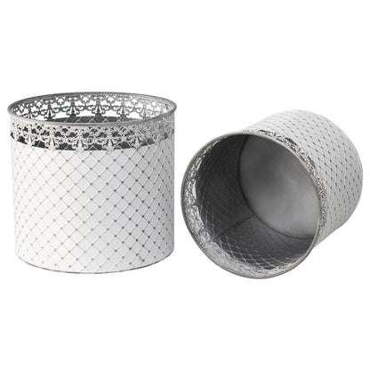 Set 2 French Country Round Planter / Storage 32cm - Image 2