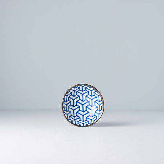 Sauce Dish 11cm Indigo Ikat Herringbone Design - Image 2