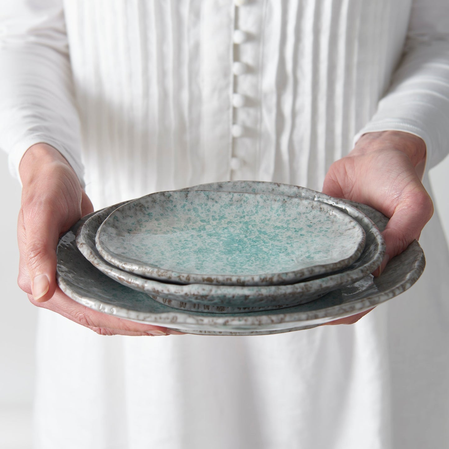 Plate Oval 20x14cm Aqua Splash Glaze - Image 5