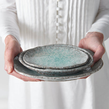 Plate Oval 20x14cm Aqua Splash Glaze - Image 5