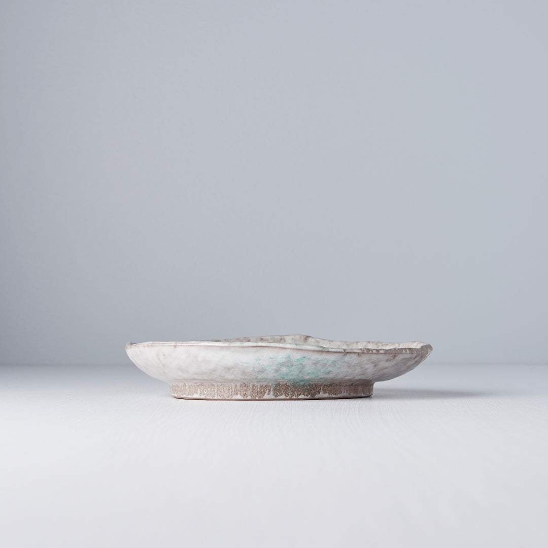 Plate Oval 20x14cm Aqua Splash Glaze - Image 4
