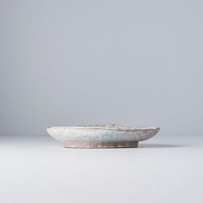 Plate Oval 20x14cm Aqua Splash Glaze - Image 4