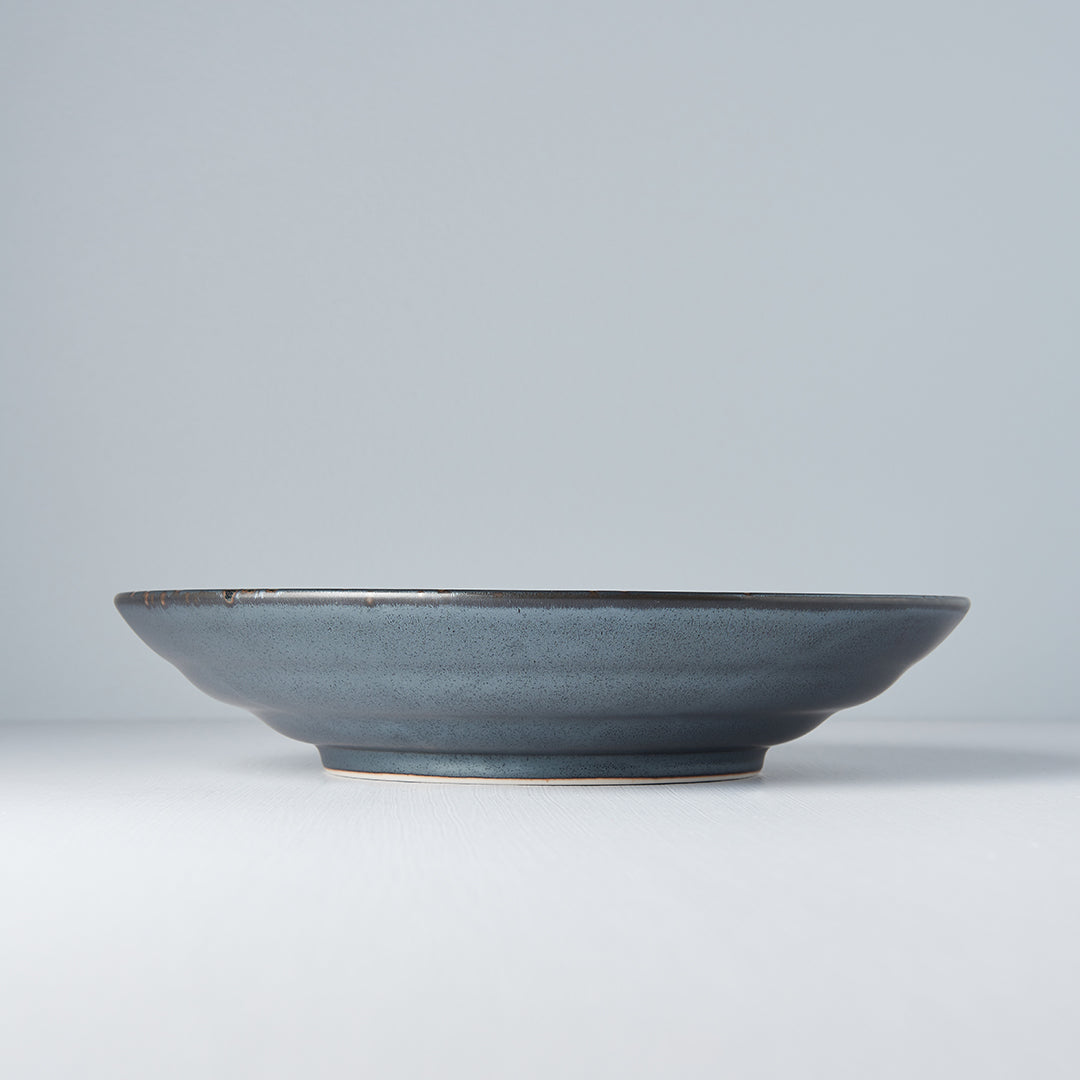 Serving Bowl Flat Base 28cm Black Pearl Glaze - Image 3