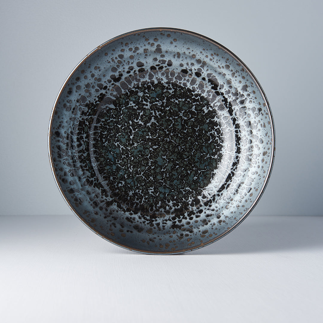 Serving Bowl Flat Base 28cm Black Pearl Glaze - Image 4