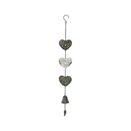 Hanging Hearts w Cast Iron Bell 87cm - Image 3