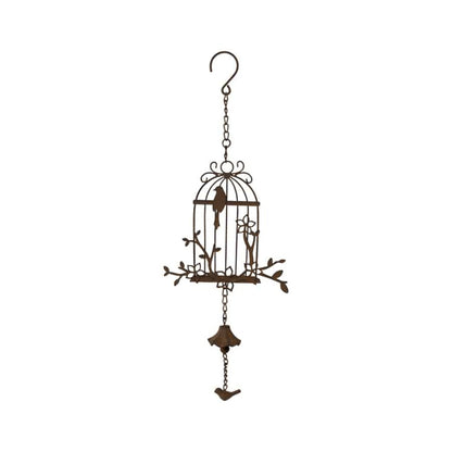 Hanging Birdcage w Cast Iron Bell 55cm - Image 2