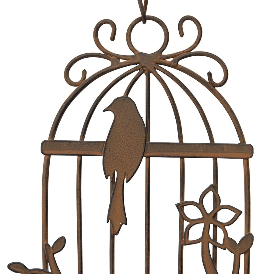 Hanging Birdcage w Cast Iron Bell 55cm