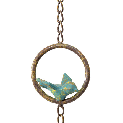 Cast Iron Happy Bluebird in Ring w Bell 31cm - Image 2