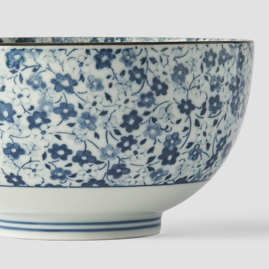 Bowl 13cm Blue Daisy Glaze - Image 2