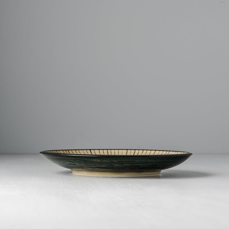Side Plate 19cm Green Converging Line Glaze - Image 4