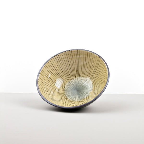Udon Bowl 19cm Green Converging Line Glaze - Image 3