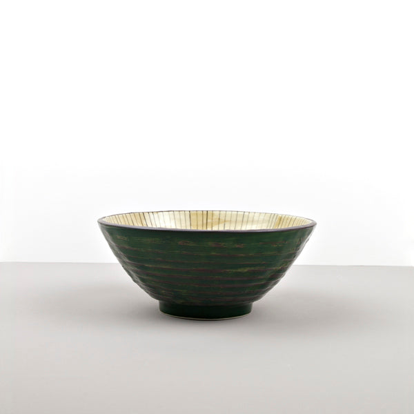 Udon Bowl 19cm Green Converging Line Glaze - Image 4
