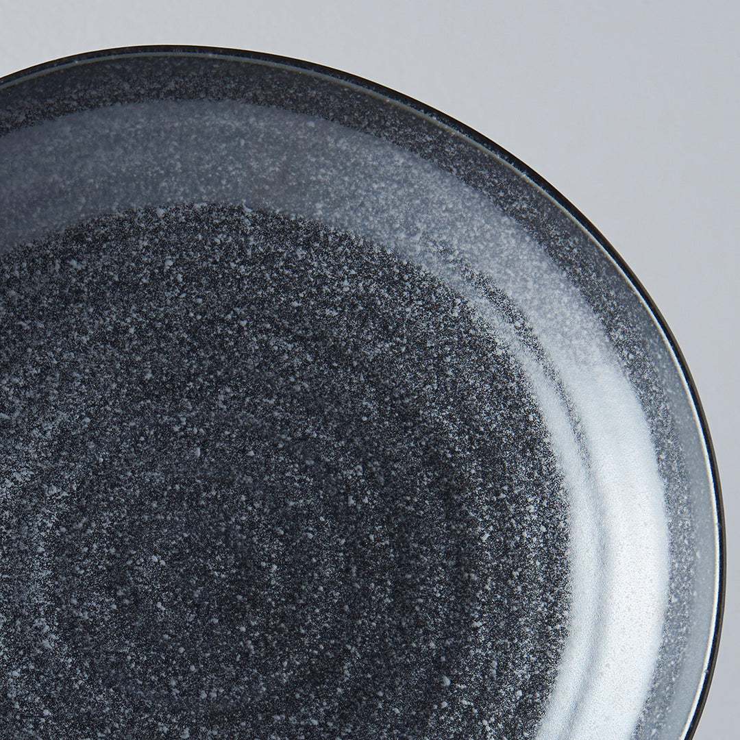 Dinner Plate Organic Shape 23cm Kanso Matt Black Glaze - Image 2