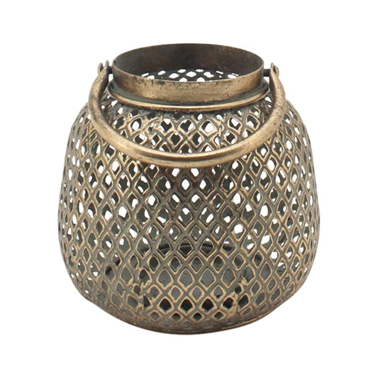 Lustre Diamant w Handle Pillar Candle holder 16cm