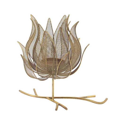 Lustre Lotus Pillar Candle Holder 30cm