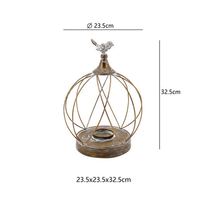 Elementals Pillar Candle Holder w Perched Bird 32cm - Image 4
