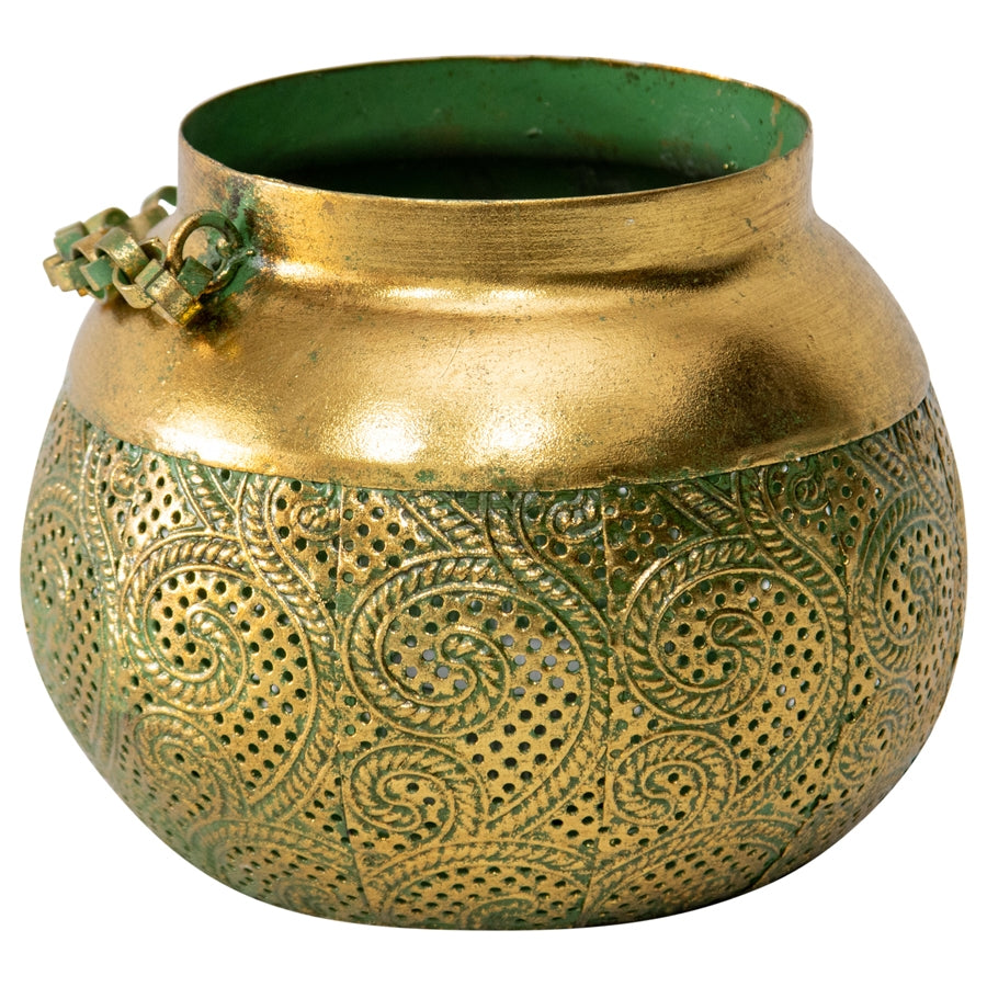 Lustre Swirl Candle Holder w Link Chain 16cm - Image 2