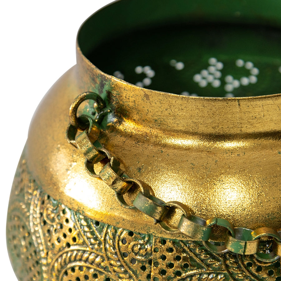 Lustre Swirl Candle Holder w Link Chain 16cm - Image 5