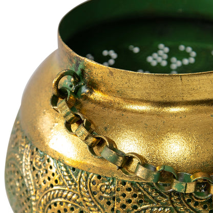 Lustre Swirl Candle Holder w Link Chain 16cm - Image 5
