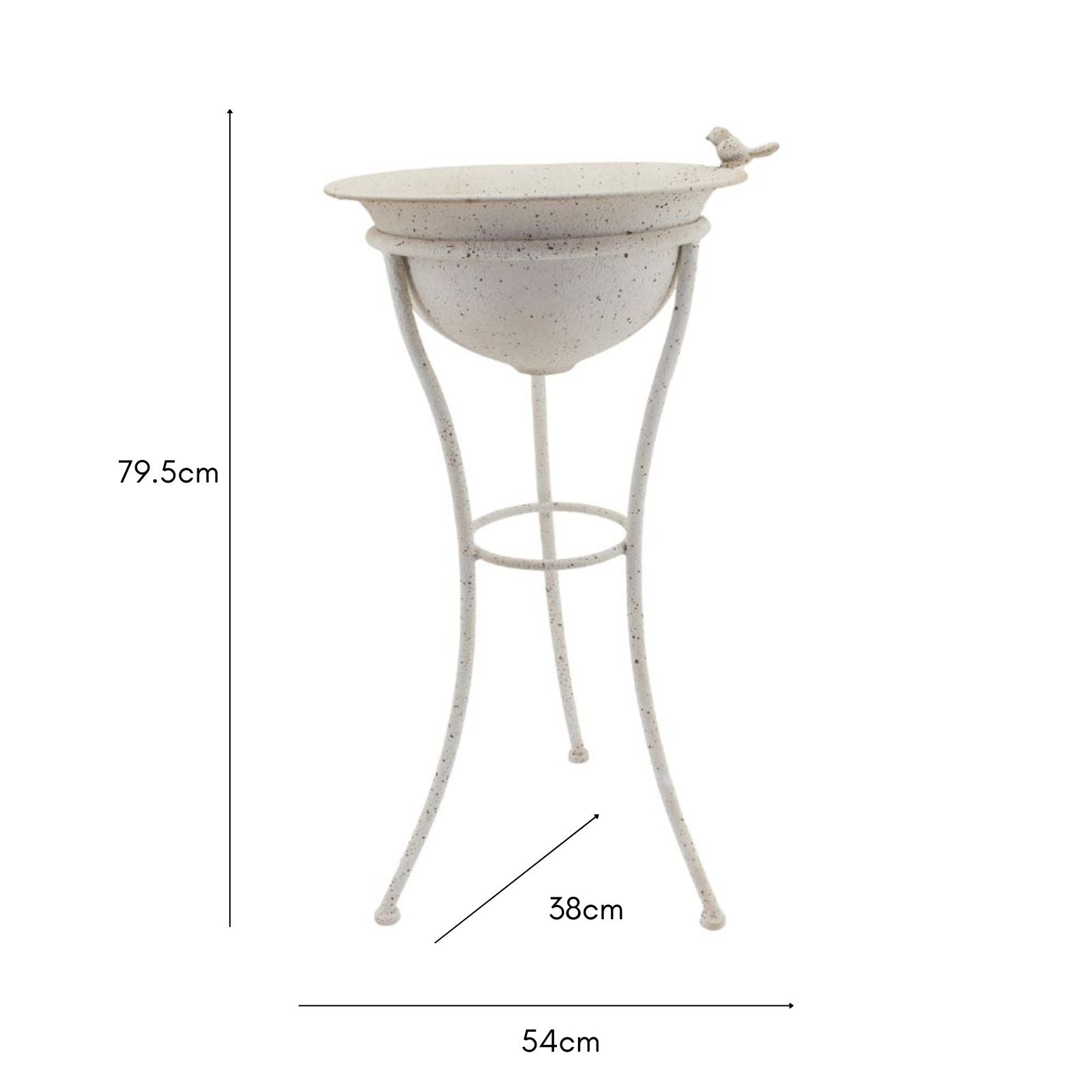 Riviera Pot Planter w Bird on Stand 67cm - Image 3