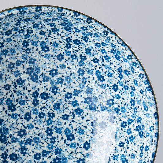 Ramen Bowl 21.5cm Blue Daisy Glaze - Image 2