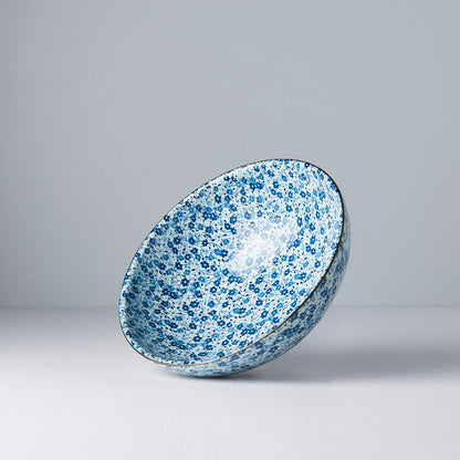 Ramen Bowl 21.5cm Blue Daisy Glaze - Image 3