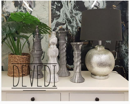 Marble Look Candle Holder 31cm - Image 2