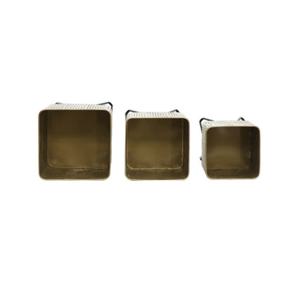 Set 3 Footed Linear Planters 40cm - Image 3