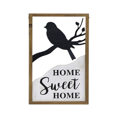 Home Sweet Home w Bird Framed Wall Art 48cm - Image 3