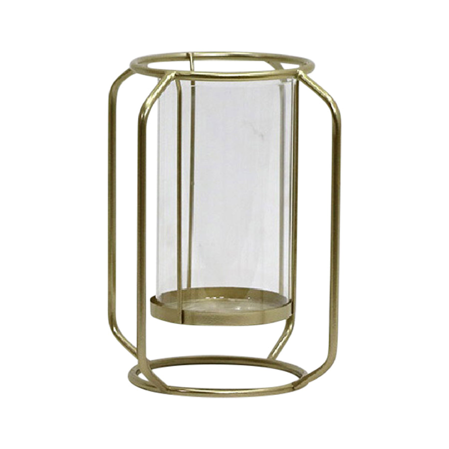 Floating Gold Pillar Candle holder 24cm - Image 3