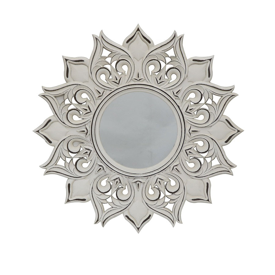 Large Moulded Fleur Wall Mirror 80cm - Image 2