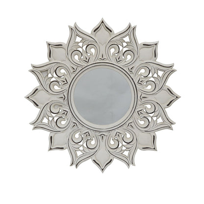 Large Moulded Fleur Wall Mirror 80cm - Image 2
