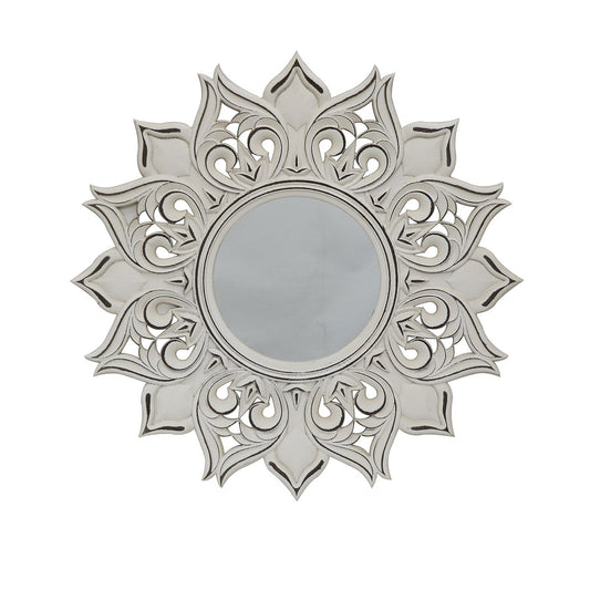 Large Moulded Fleur Wall Mirror 80cm - Image 2