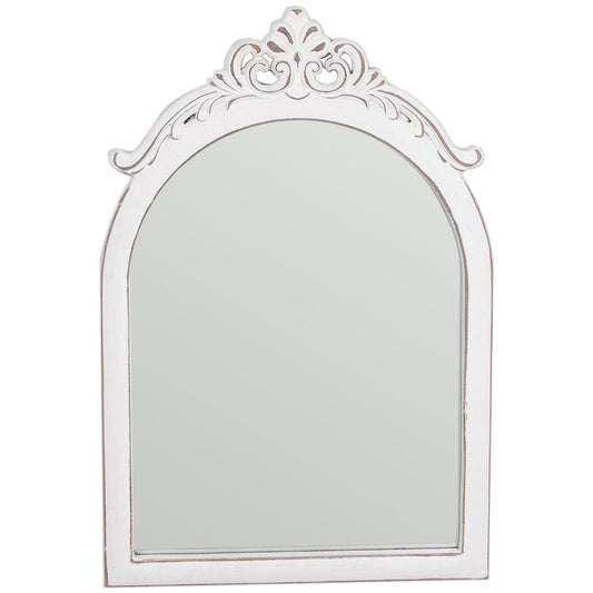 French Provincial Scroll Arch Wall Mirror 74cm