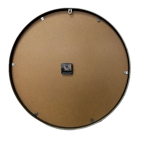 Contemporary Monochrome Wall Clock w Glass Front 60cm - Image 3