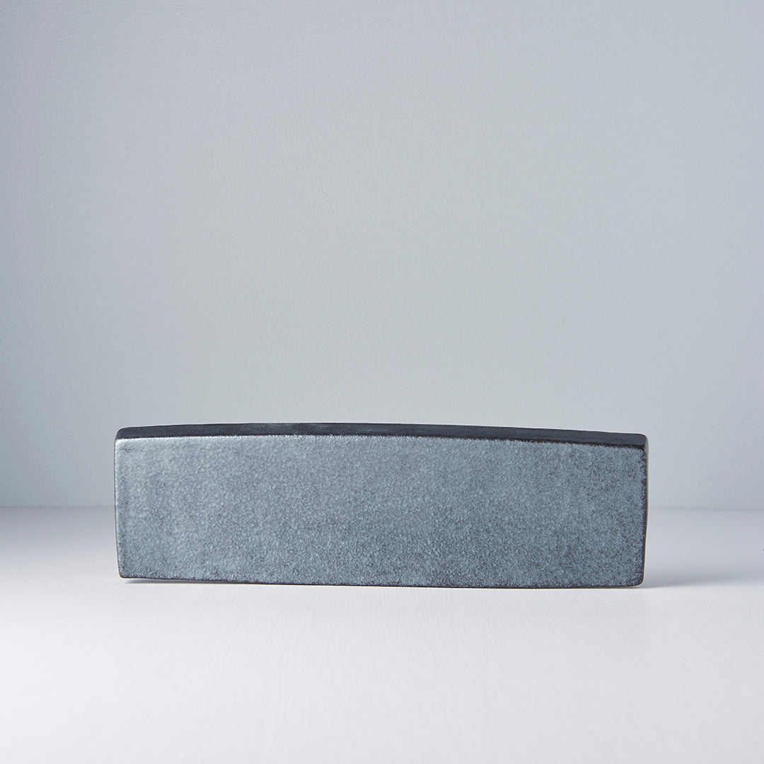 Plate Rectangular 33 x 9cm Craft Black Glaze