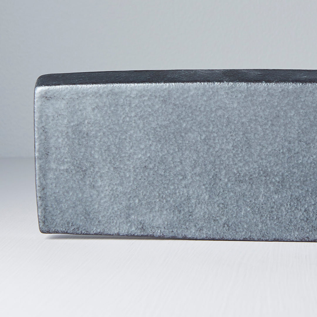Plate Rectangular 33 x 9cm Craft Black Glaze - Image 3